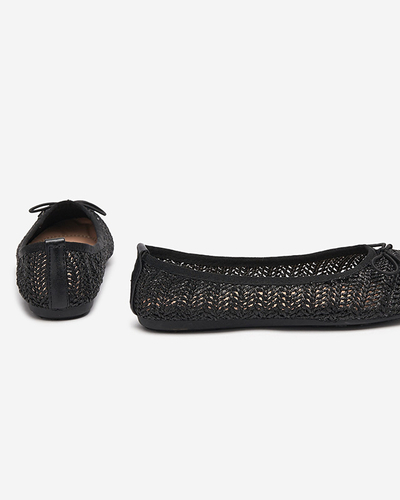 Royalfashion damskie plecione balerinki Wewo