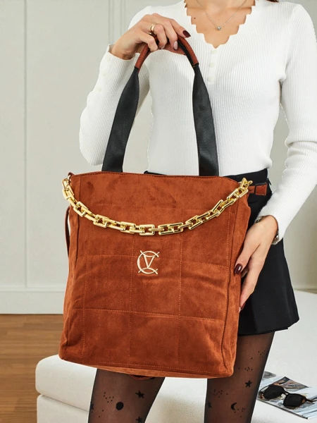Ženska torbica shopper eko semiš Twilight Life